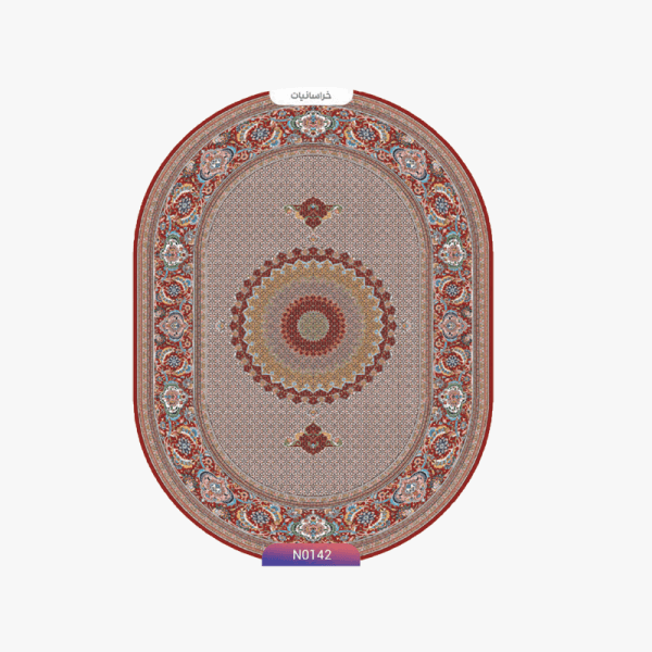 فرش بیضی طرح خراسانیات