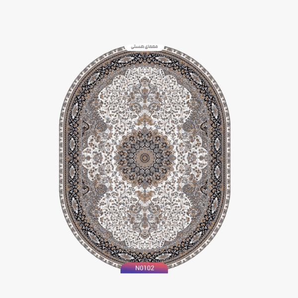 فرش بیضی طرح معمای هستی